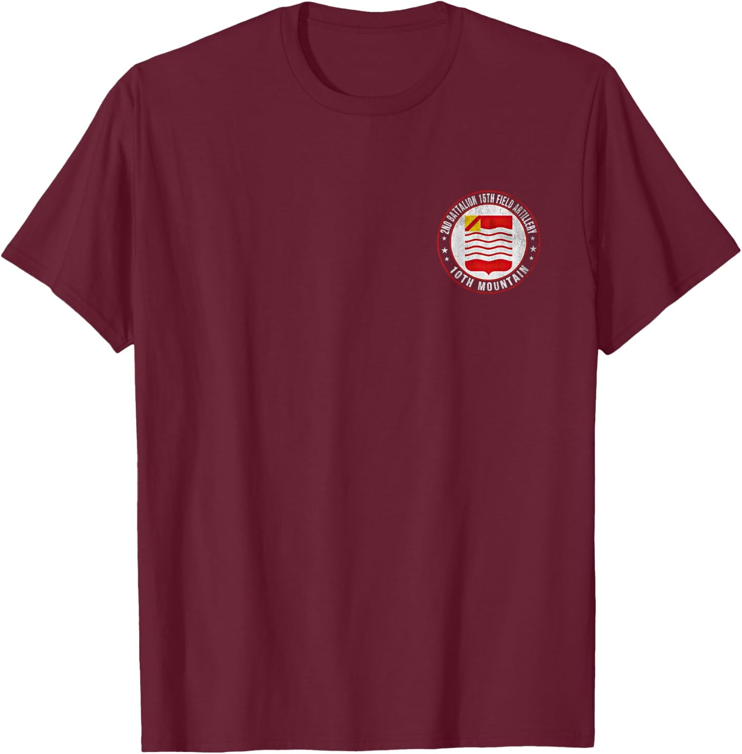2nd Battalion 15th Field Artillery 10th Mountain Division T-Shirt - T-Shirt | Maroon
