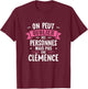 Woman Humour Girlfriend Personalized Gift BFF First Name Clemence , Black, Female X-Small T-Shirt - T-Shirt | Maroon