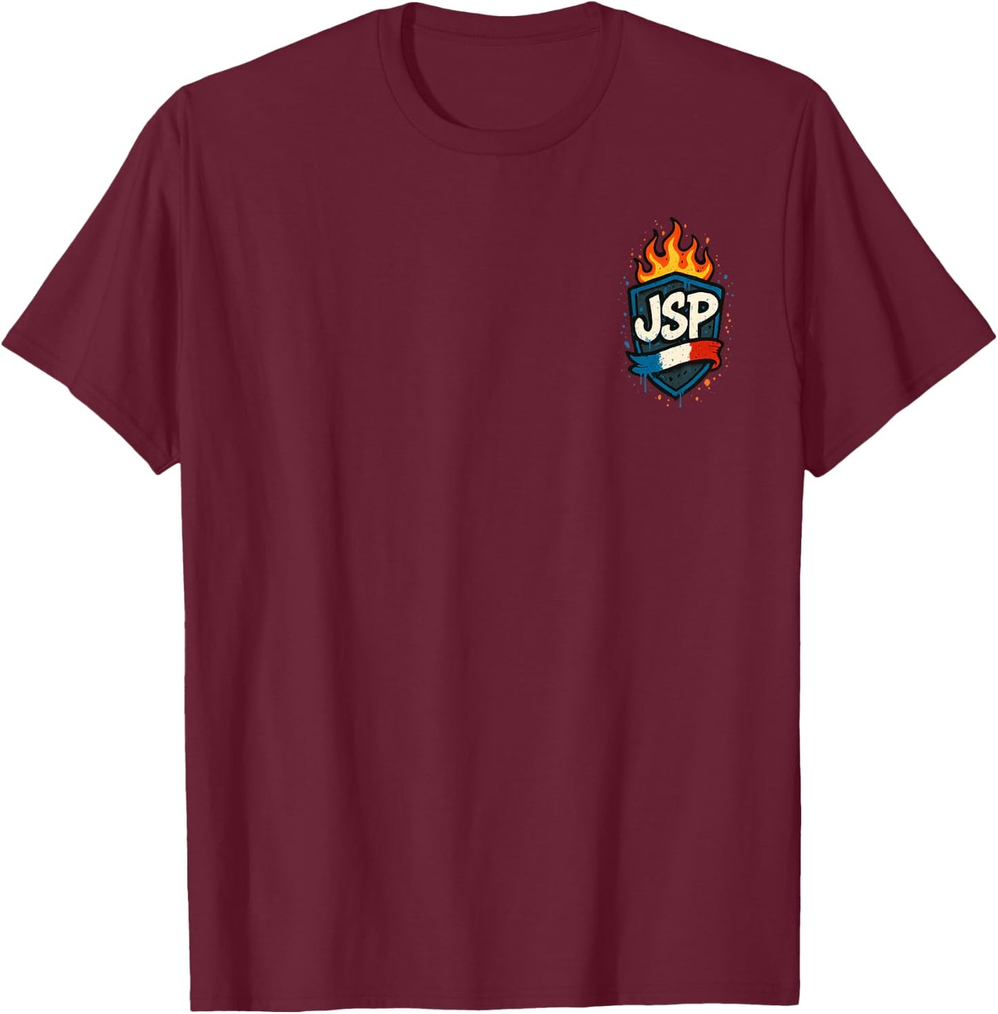JSP Graffiti Patch - JSP - Young Fireman T-Shirt - T-Shirt | Maroon