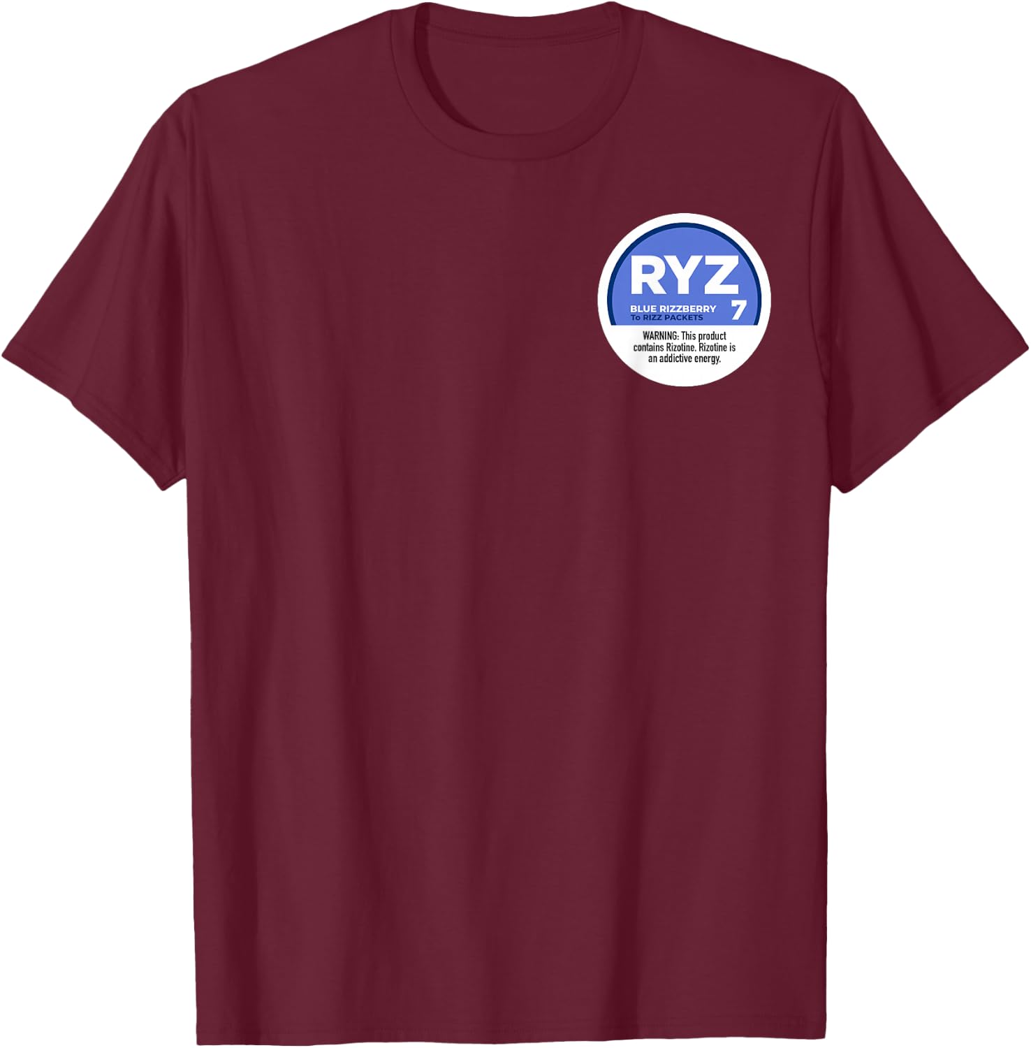 Blue Rizzberry to Rizz Packets Official Front and Back T-Shirt - T-Shirt | Maroon