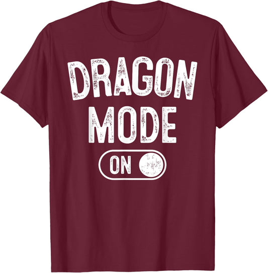 Dragon Mode On Costume Funny Fantasy Gift Cosplayer T-Shirt - T-Shirt | Maroon