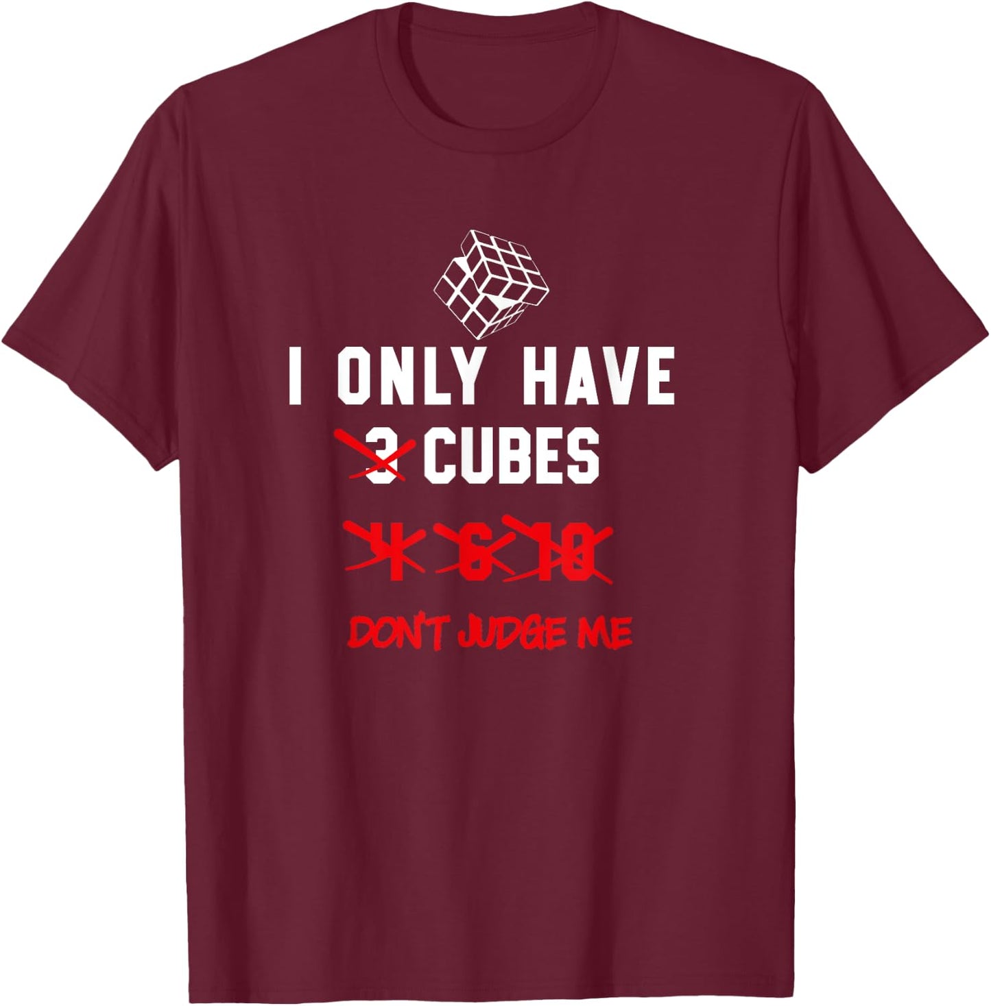 I Only Want Puzzle Cube Funny Speed Cubing Youth Math T-Shirt - T-Shirt | Maroon