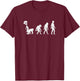 Alien Evolution I Funny Alien UFO Day , black T-Shirt - T-Shirt | Maroon