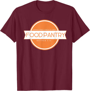 Orange Street Church of Christ Food Pantry T-Shirt - T-Shirt | Maroon