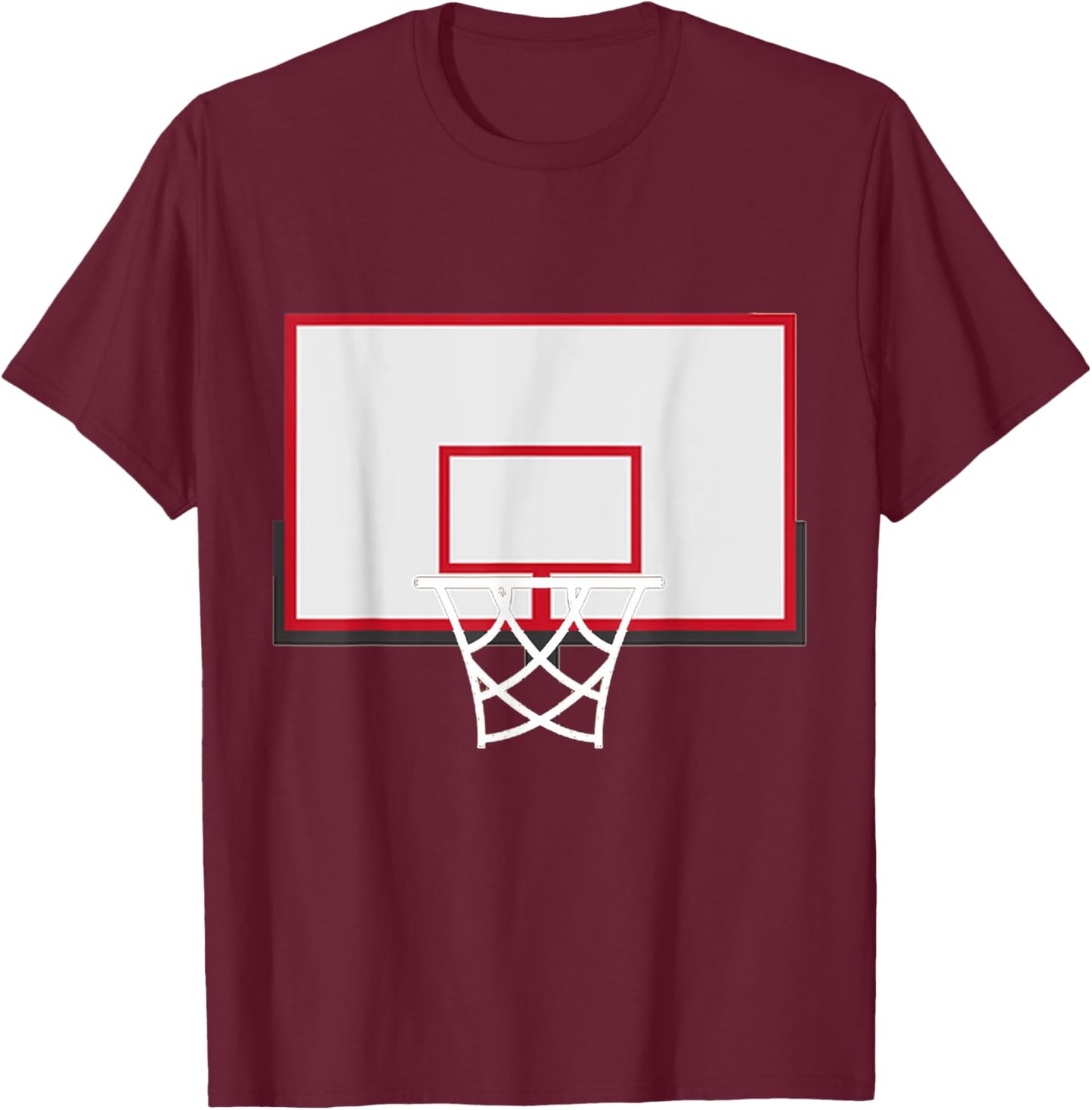 Basketball Backboard With Hoop Costume Shirt Rim Dunks T-Shirt - T-Shirt | Maroon