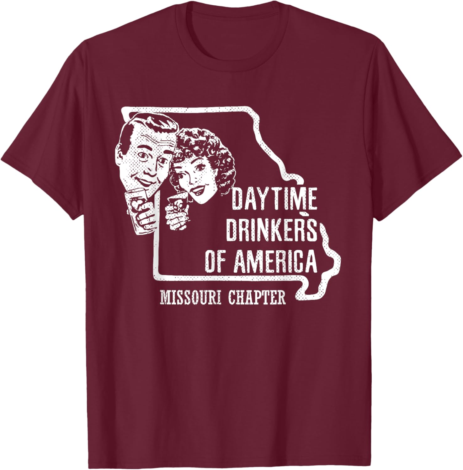 Missouri Day Drinking Shirt Beer Wine Drinker Alcohol Gift T-Shirt - T-Shirt | Maroon