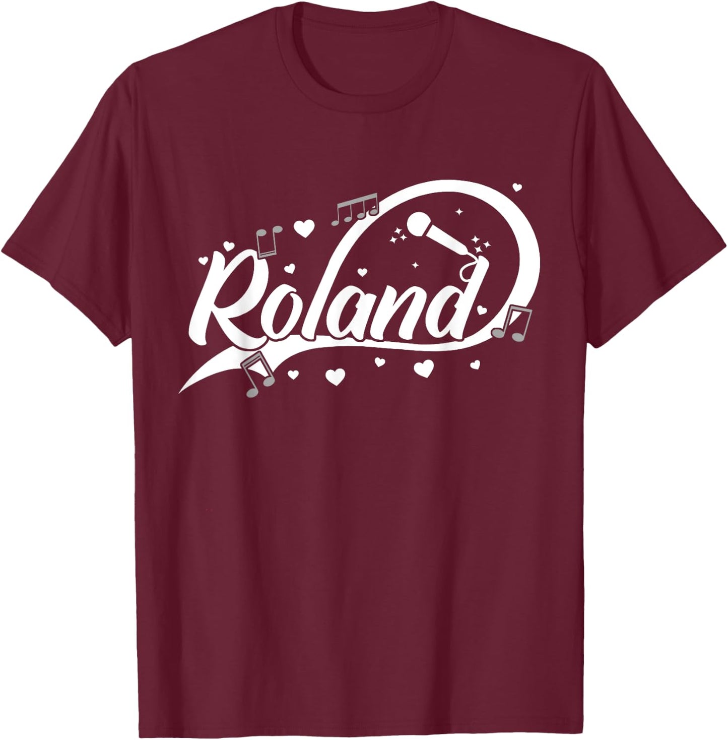 Roland | Mikrophon | Mikrofon T-Shirt - T-Shirt | Maroon