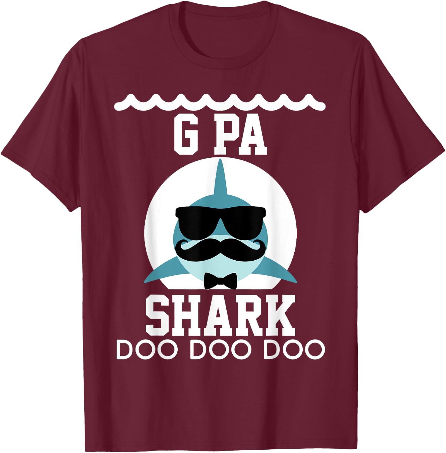 G-Pa Shark shirt Matching Family Shirts Shark T-Shirt - T-Shirt | Maroon