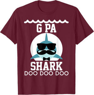 G-Pa Shark shirt Matching Family Shirts Shark T-Shirt - T-Shirt | Maroon