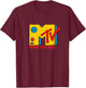 MTV Logo Retro Boombox , black T-Shirt - T-Shirt | Maroon