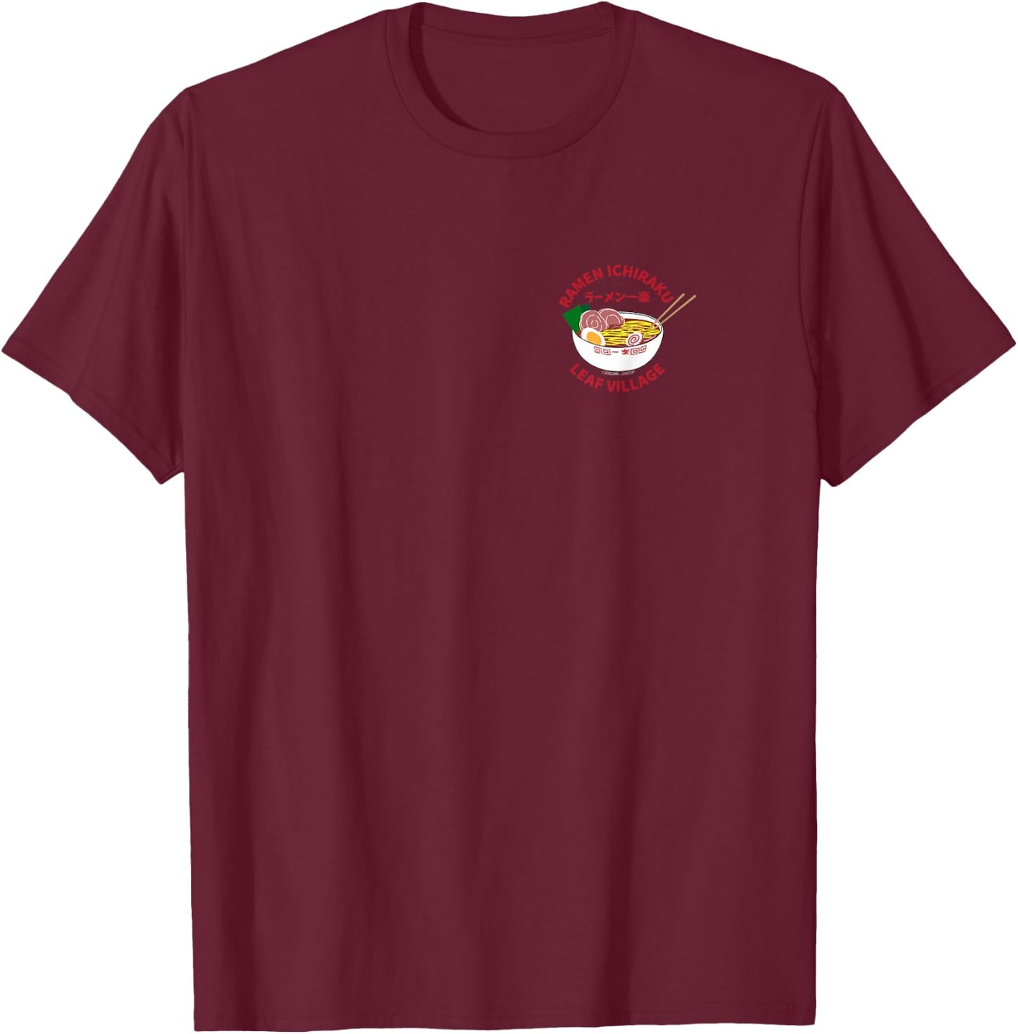 Naruto Shippuden Konohagakure Ramen Shop Anime T-Shirt - T-Shirt | Maroon