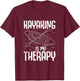 Kayaking Is My Therapy Funny Kayak Kayaker Boating Graphic T-Shirt - T-Shirt | Maroon