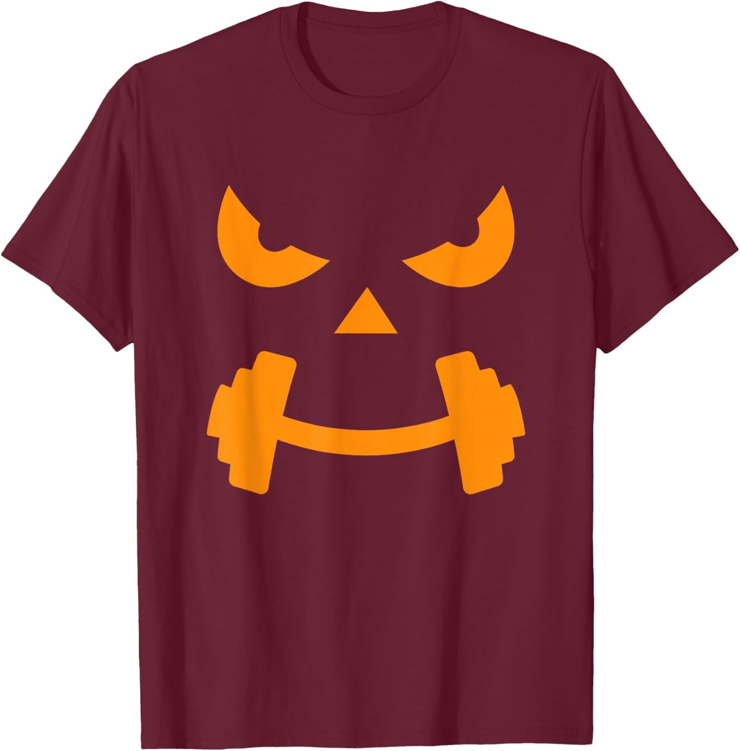 Gym Halloween Pumpkin Costume Funny Spooky Halloween Workout T-Shirt - T-Shirt | Maroon