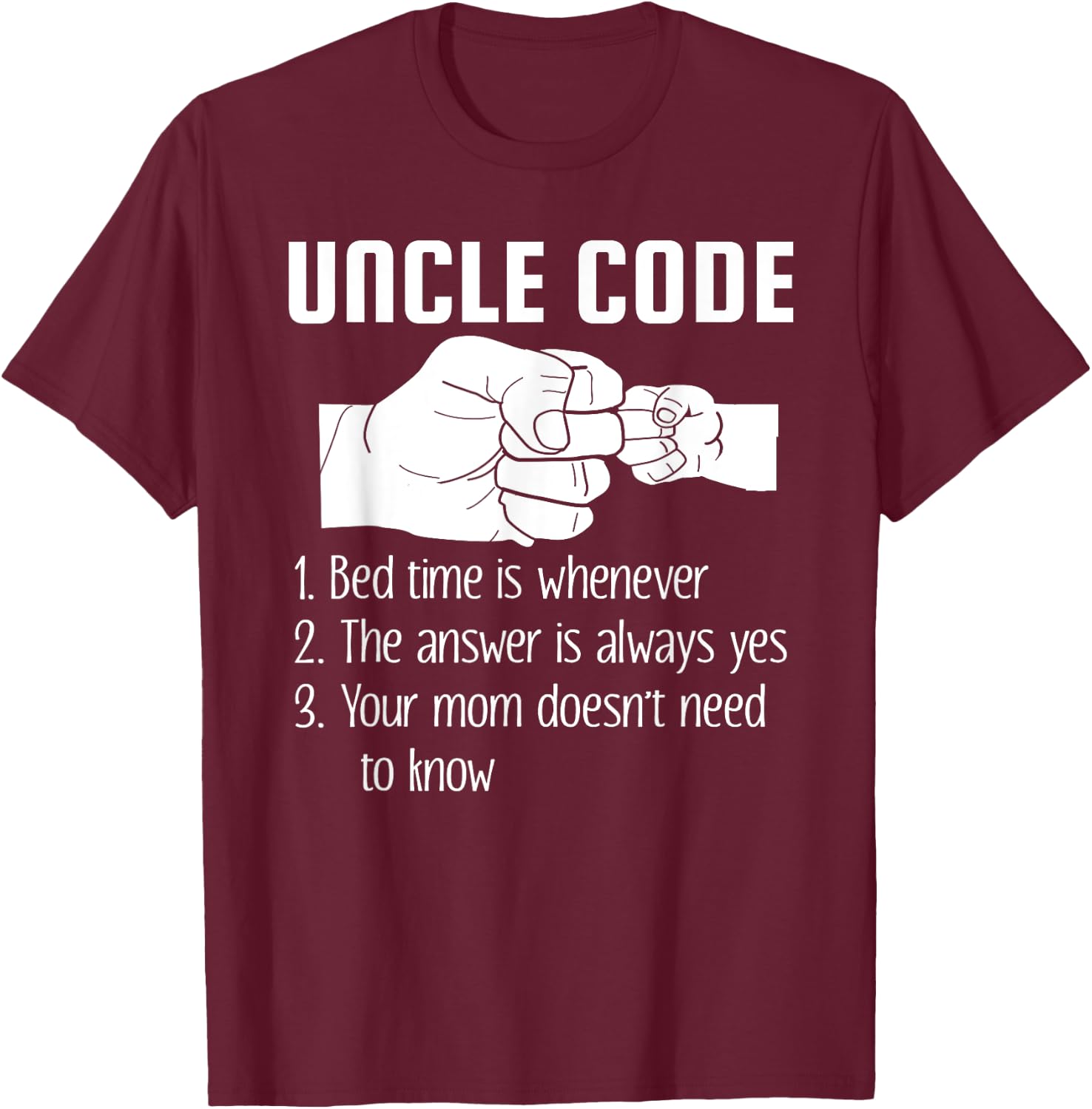 Uncle Code Bedtime is Whenever T-Shirt - T-Shirt | Maroon