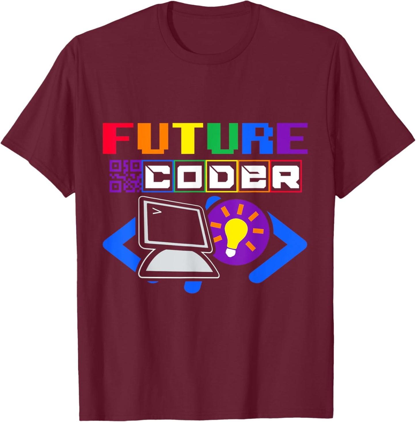 Future Coder Kid's Computer Career T-Shirt - T-Shirt | Maroon