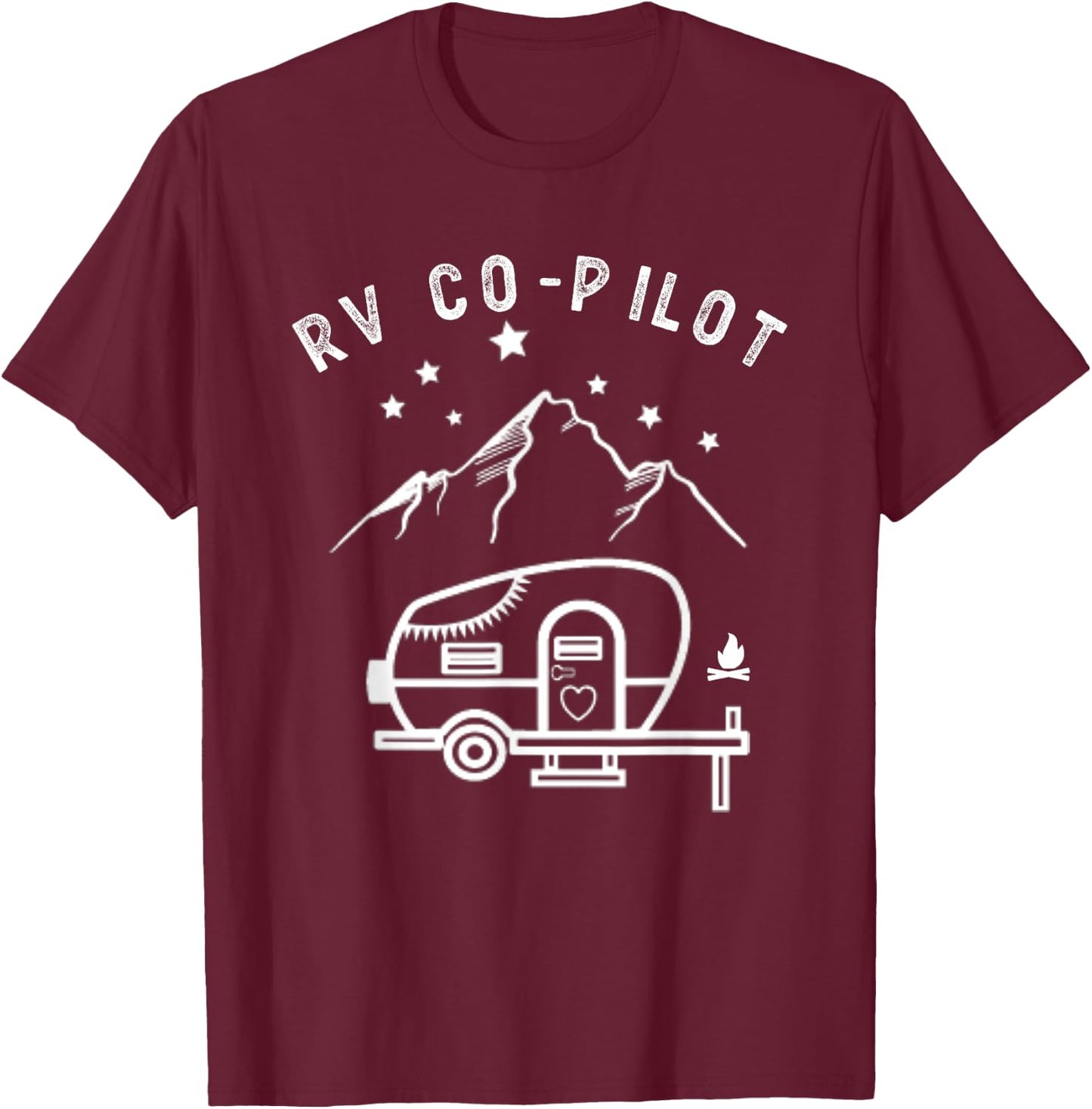 RV Co-Pilot Funny Motorhome Rv Camping T-Shirt - T-Shirt | Maroon