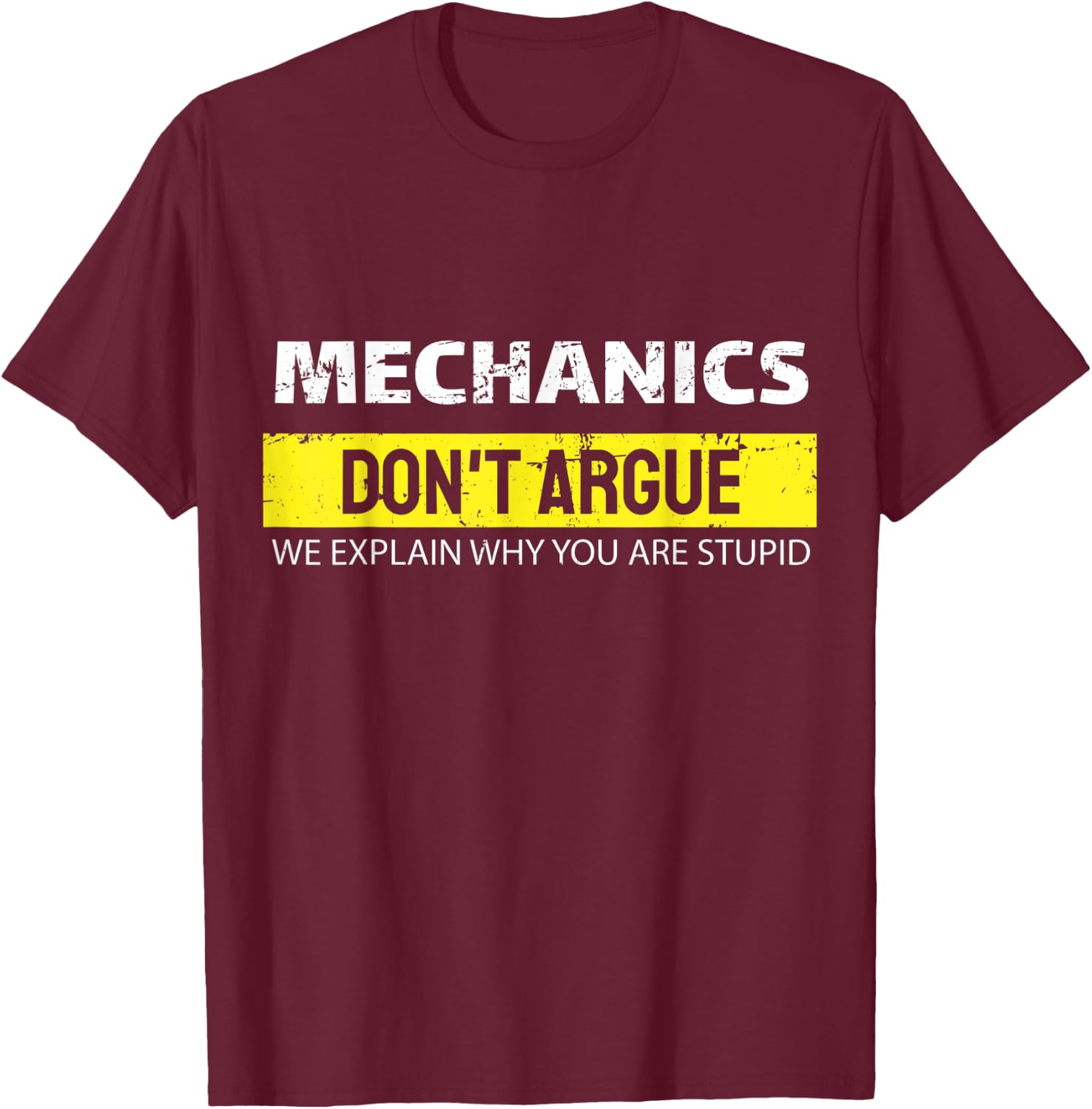 Mechanic Car Guy Mechanics DIY Handyman Garage Repair Shop T-Shirt - T-Shirt | Maroon