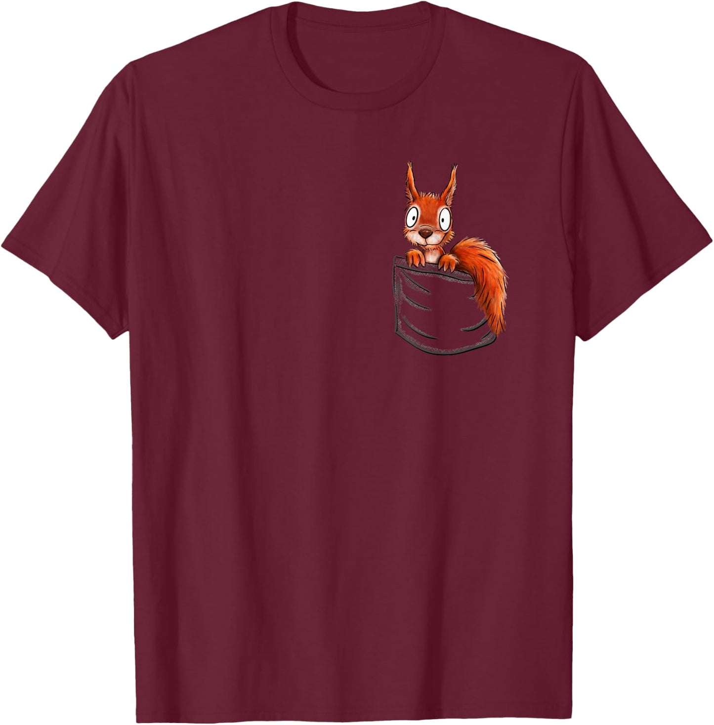 lustiges Eichhörnchen in deiner Tasche T-Shirt - T-Shirt | Maroon