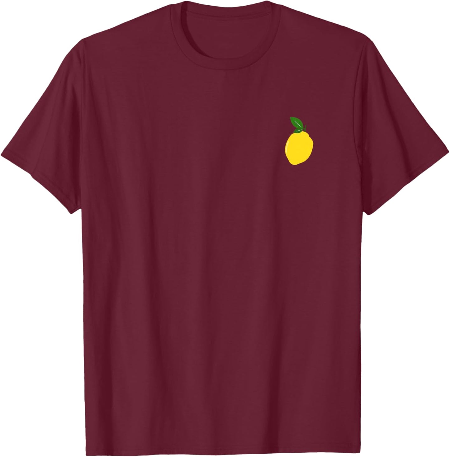 Minimalistisch süße Zitrone für Kinder, Frauen, Männer T-Shirt - T-Shirt | Maroon