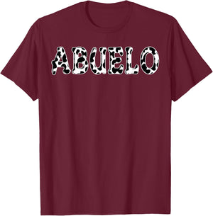 Cow Abuelo Birthday Family Matching Girl Boy Farm Birthday T-Shirt - T-Shirt | Maroon