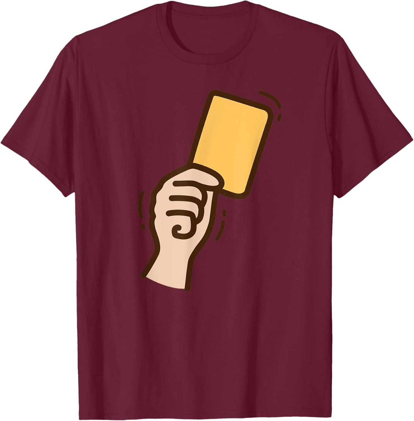 Funny Soccer Yellow Card T-Shirt - T-Shirt | Maroon