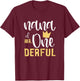 Nana of Mr Onederful 1st Birthday First One-Derful Matching T-Shirt - T-Shirt | Maroon