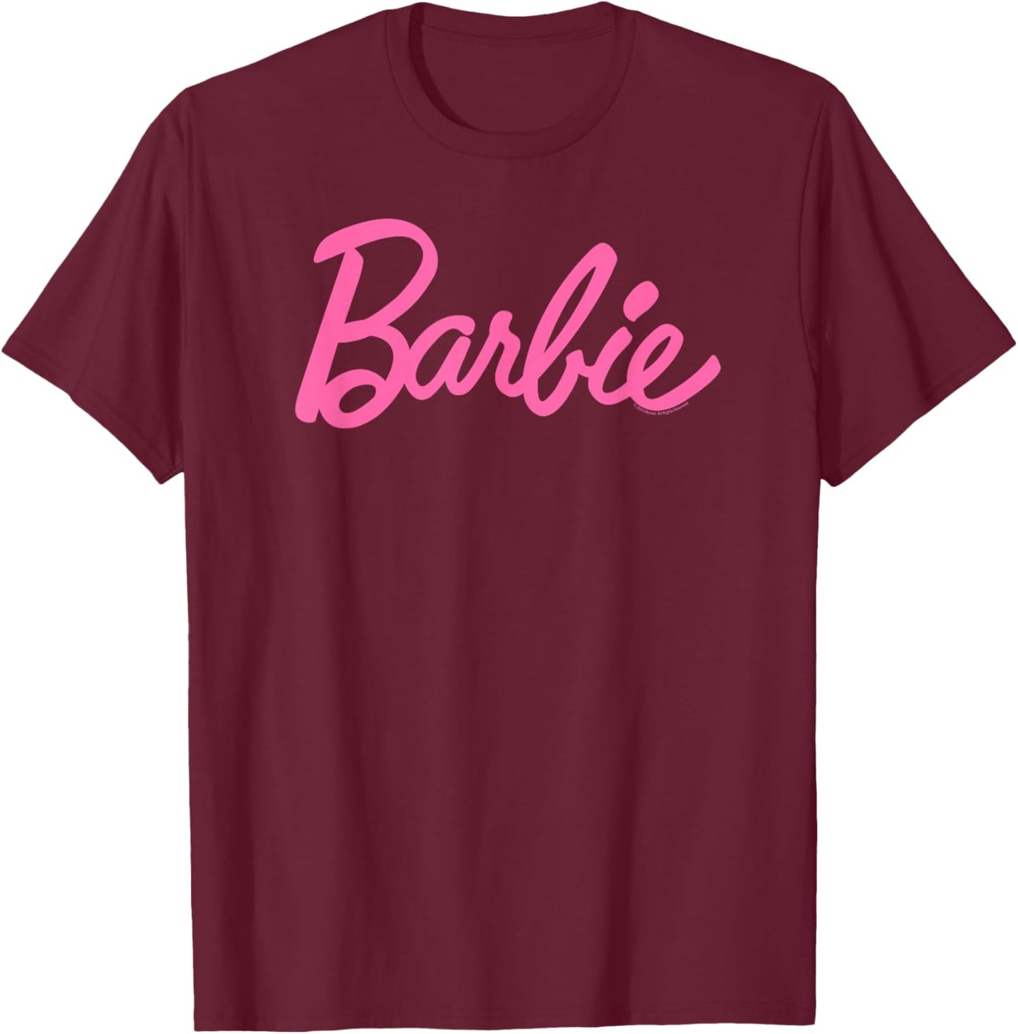Barbie Classic Logo Pink , black T-Shirt - T-Shirt | Maroon