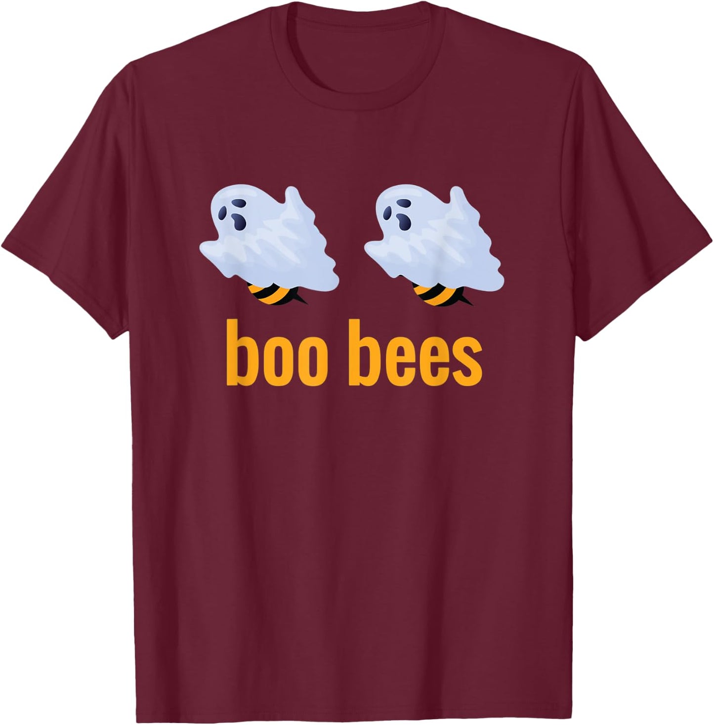 Boo Bees - Funny Halloween Couples Costume Gift T-Shirt - T-Shirt | Maroon
