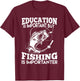 Education Is Important But Fishing Is Importanter T-Shirt - T-Shirt | Maroon
