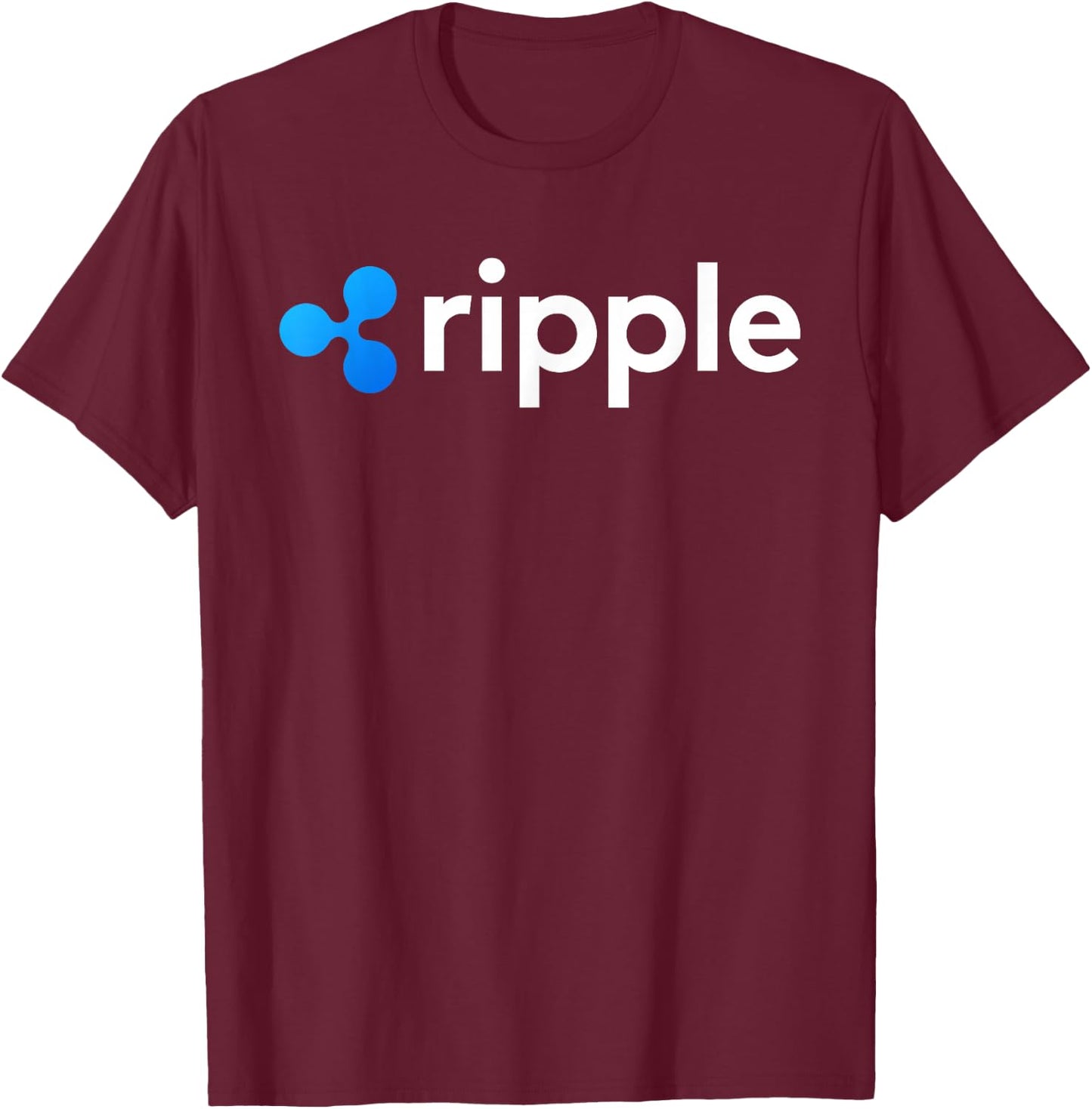 Ripple Logo Crypto XRP Coin Cryptocurrencies T-Shirt - T-Shirt | Maroon