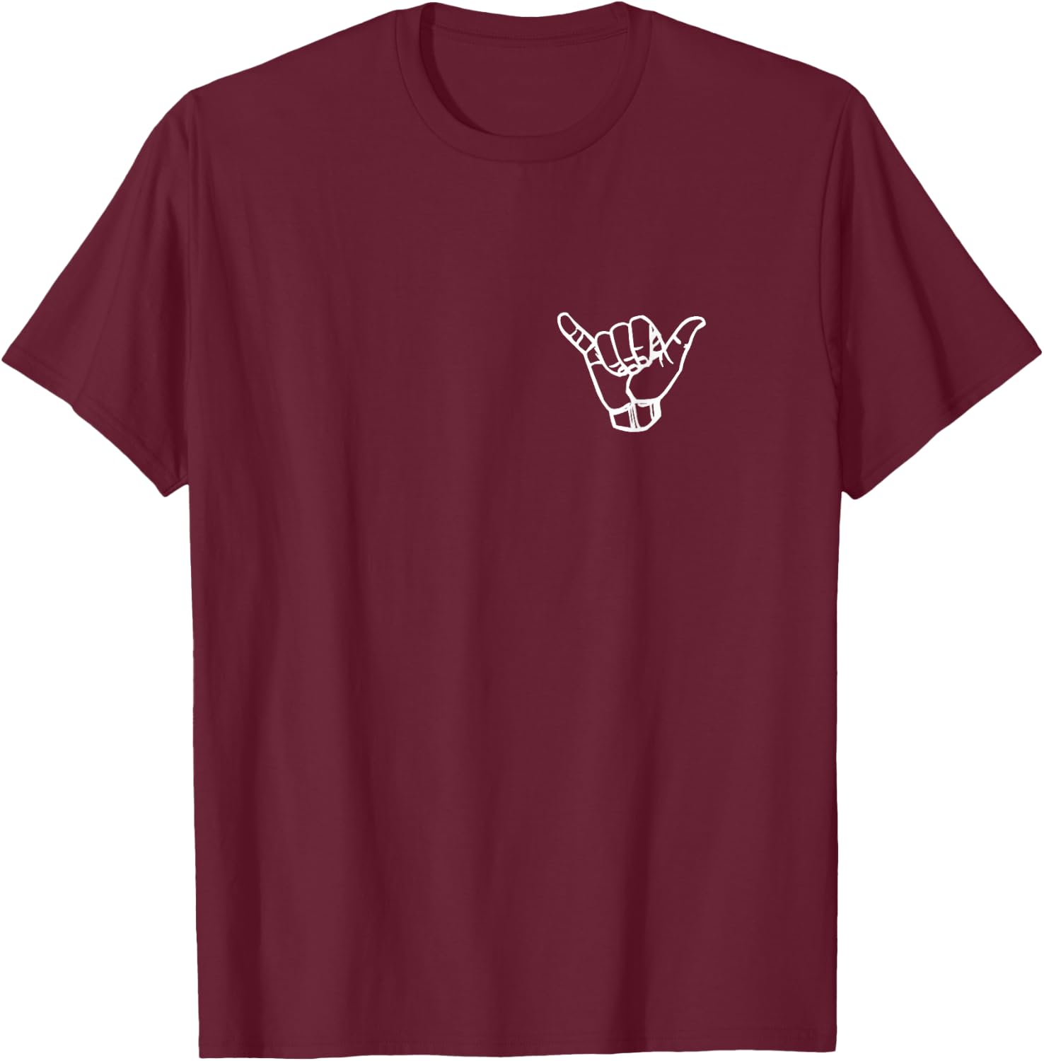 Shaka Surf Sign Cool Vintage Surfer/Surfing Gift T-Shirt - T-Shirt | Maroon