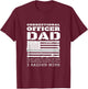Proud Correctional Officer Dad Father Son Daughter American T-Shirt - T-Shirt | Maroon