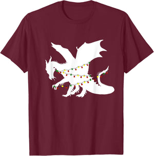 Christmas Dragon T-Shirt - T-Shirt | Maroon