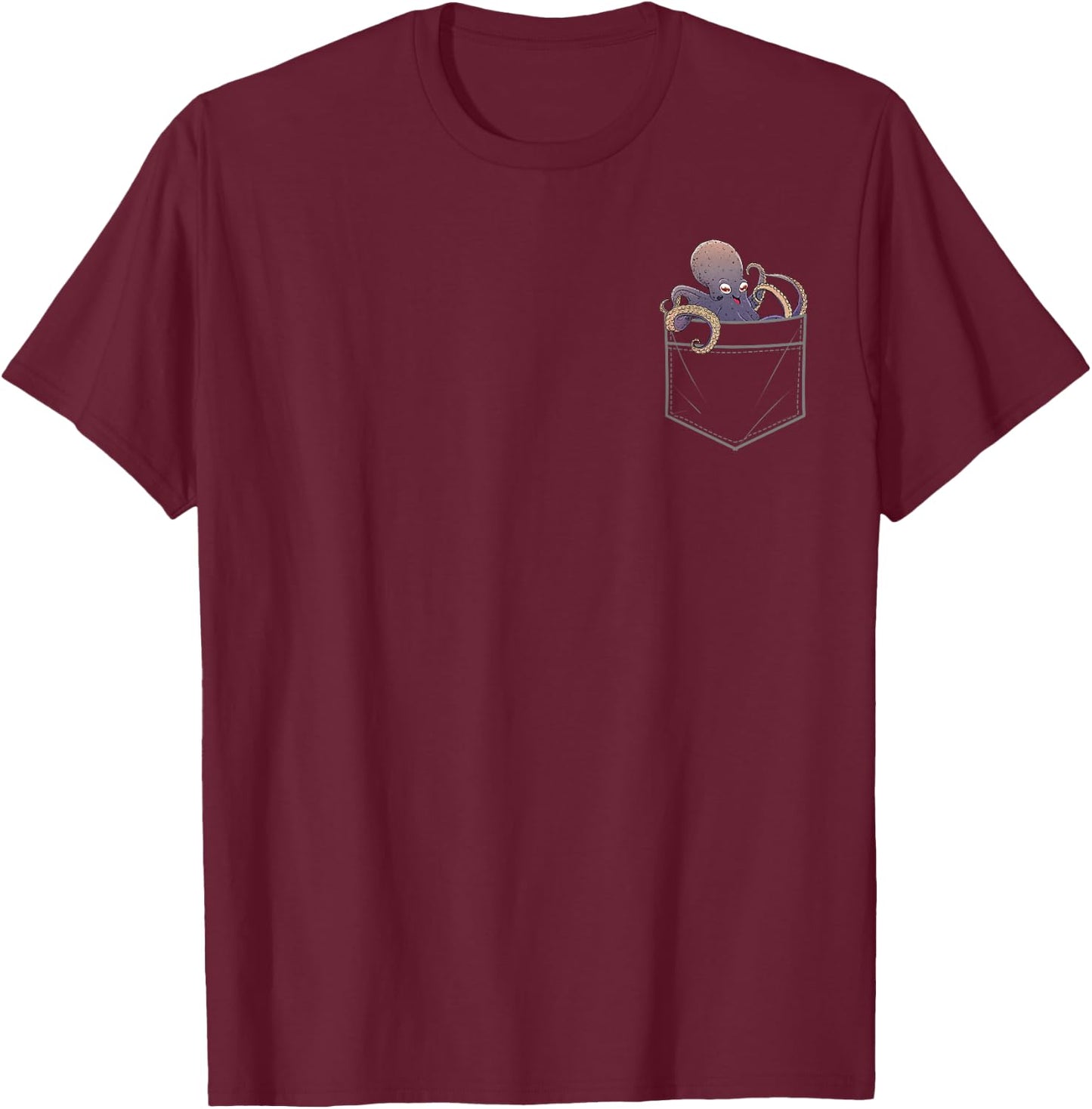 Funny Octopus Design Women Octopus Sea Animal Lovers T-Shirt - T-Shirt | Maroon