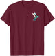 Hummingbird in the Pocket - Watercolour Hummingbird , black T-Shirt - T-Shirt | Maroon