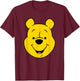 Disney Winnie The Pooh Pooh Bear Large Face , gray T-Shirt - T-Shirt | Maroon