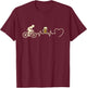 Homme Humour Velo Rigolo Humoristique Marrant Herren Damen Radfahrer Schwarz S Klassisch Kurzarm Doppelt Genähter Saum Geschenkidee Radfahrer Humor Bier Herzschlag Fahrrad T-Shirt - T-Shirt | Maroon