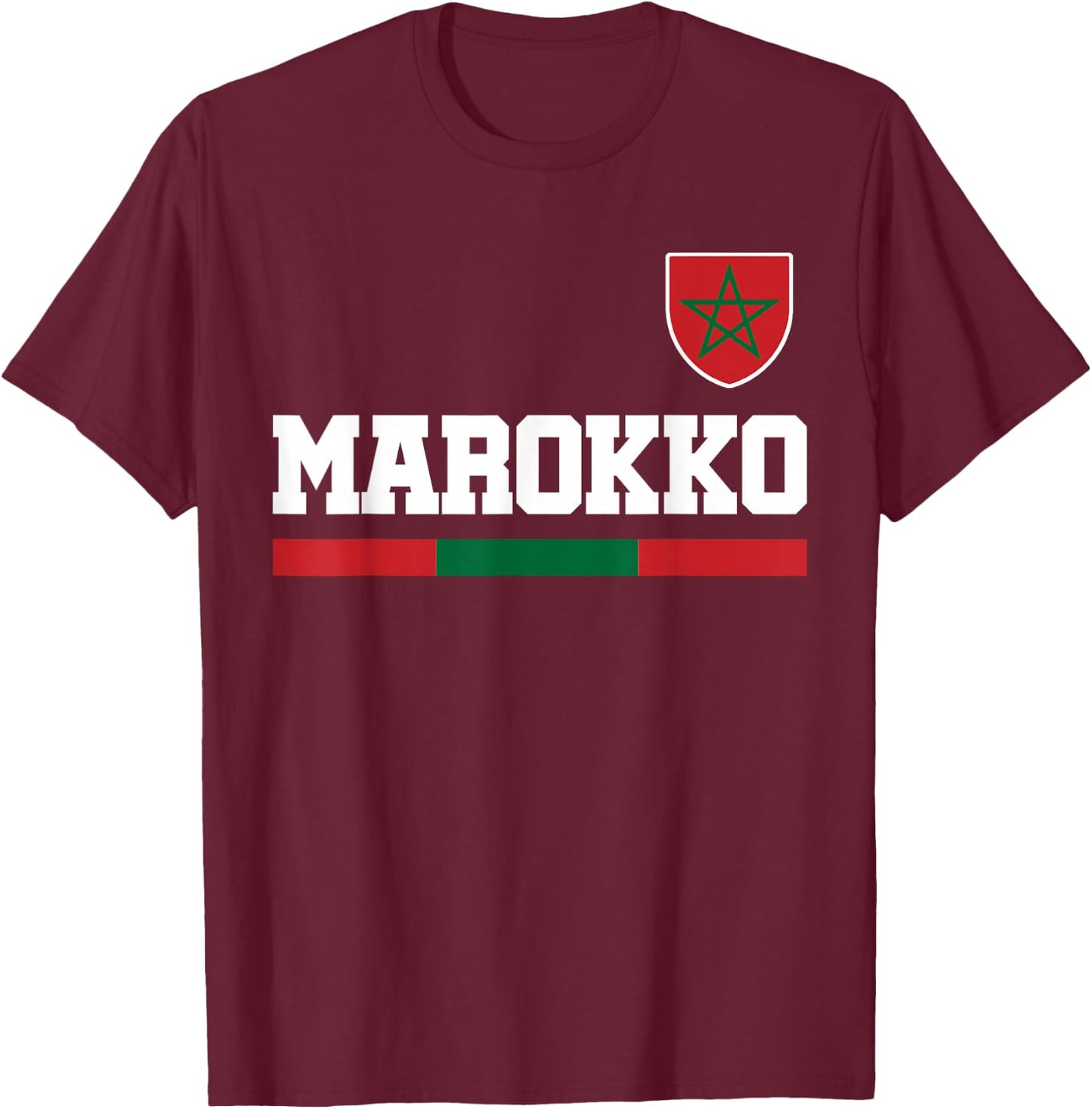 Marokko Geschenk Flagge Morocco Marokkaner Berber Nafri T-Shirt - T-Shirt | Maroon