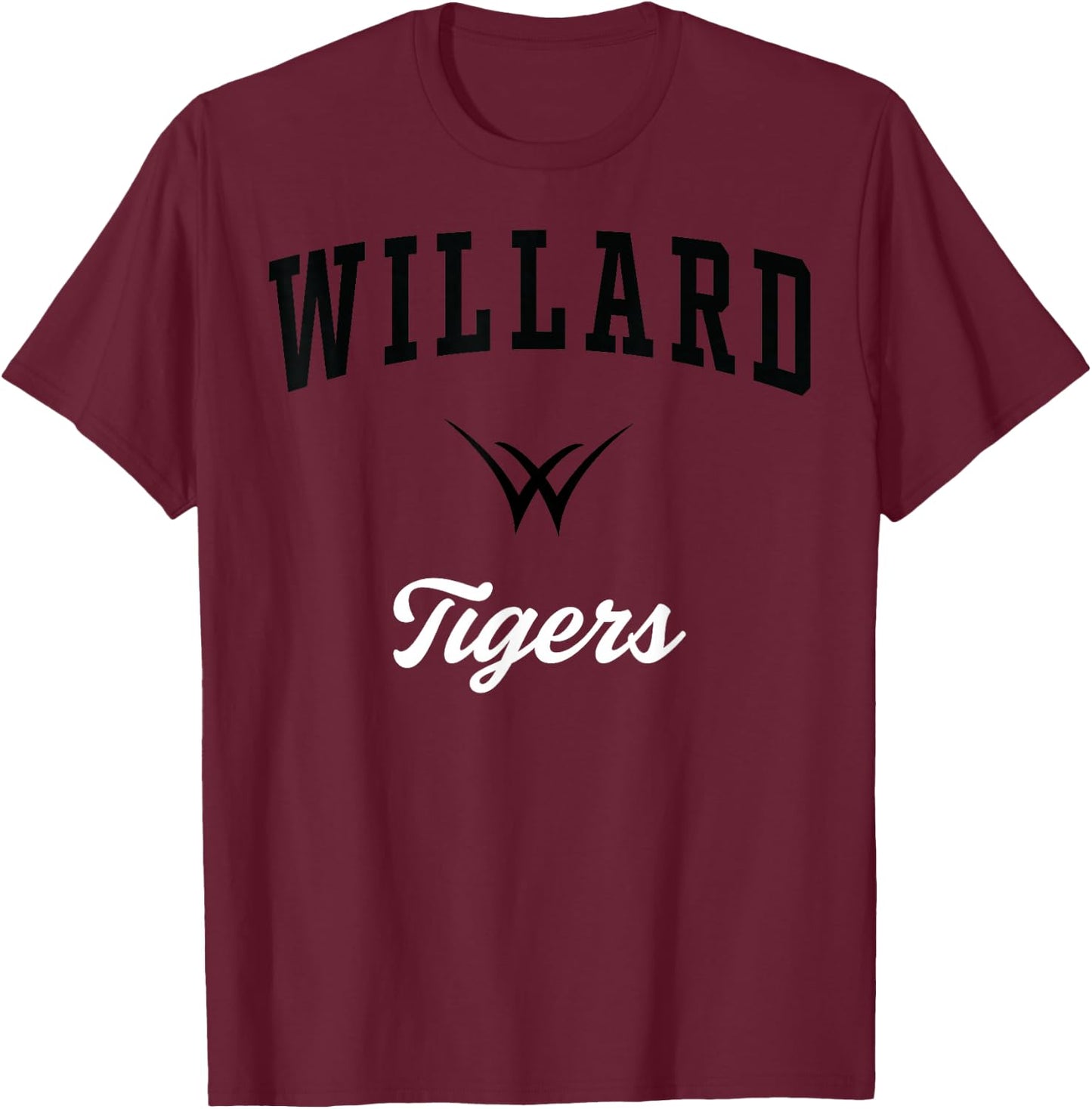 Willard High School Tigers T-Shirt - T-Shirt | Maroon