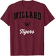 Willard High School Tigers T-Shirt - T-Shirt | Maroon