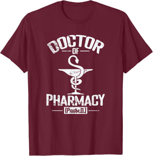Doctor of Pharmacy (Pharm.D.) , Black, S T-Shirt - T-Shirt | Maroon