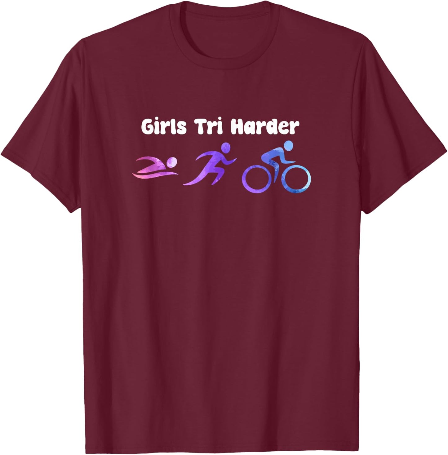 Triathlon Women's Triathlete Swimming Running Cycling T-Shirt - T-Shirt | Maroon