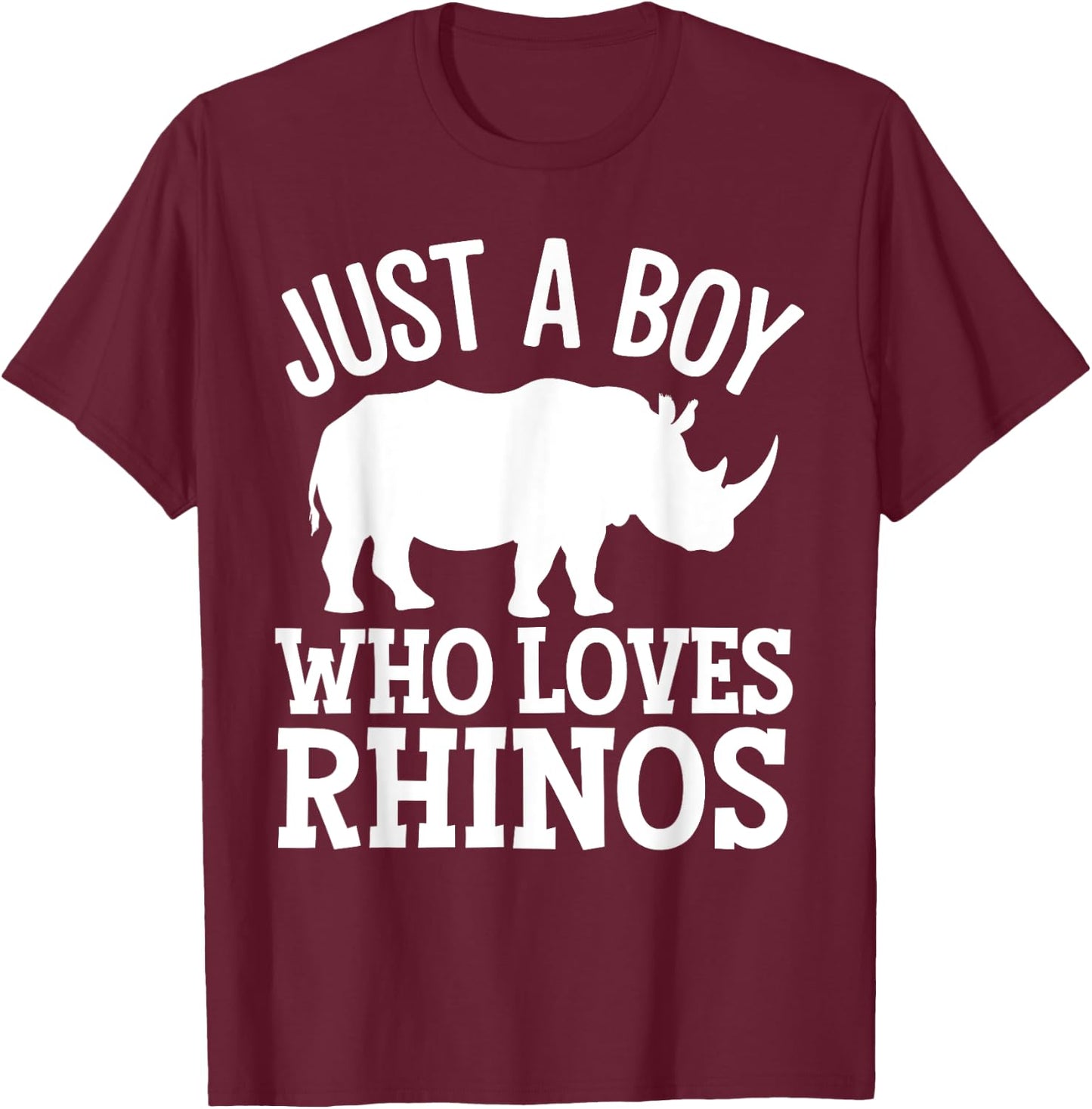 Cool Rhino Art For Boys Kids Rhinoceros Chubby Unicorn Rhino T-Shirt - T-Shirt | Maroon