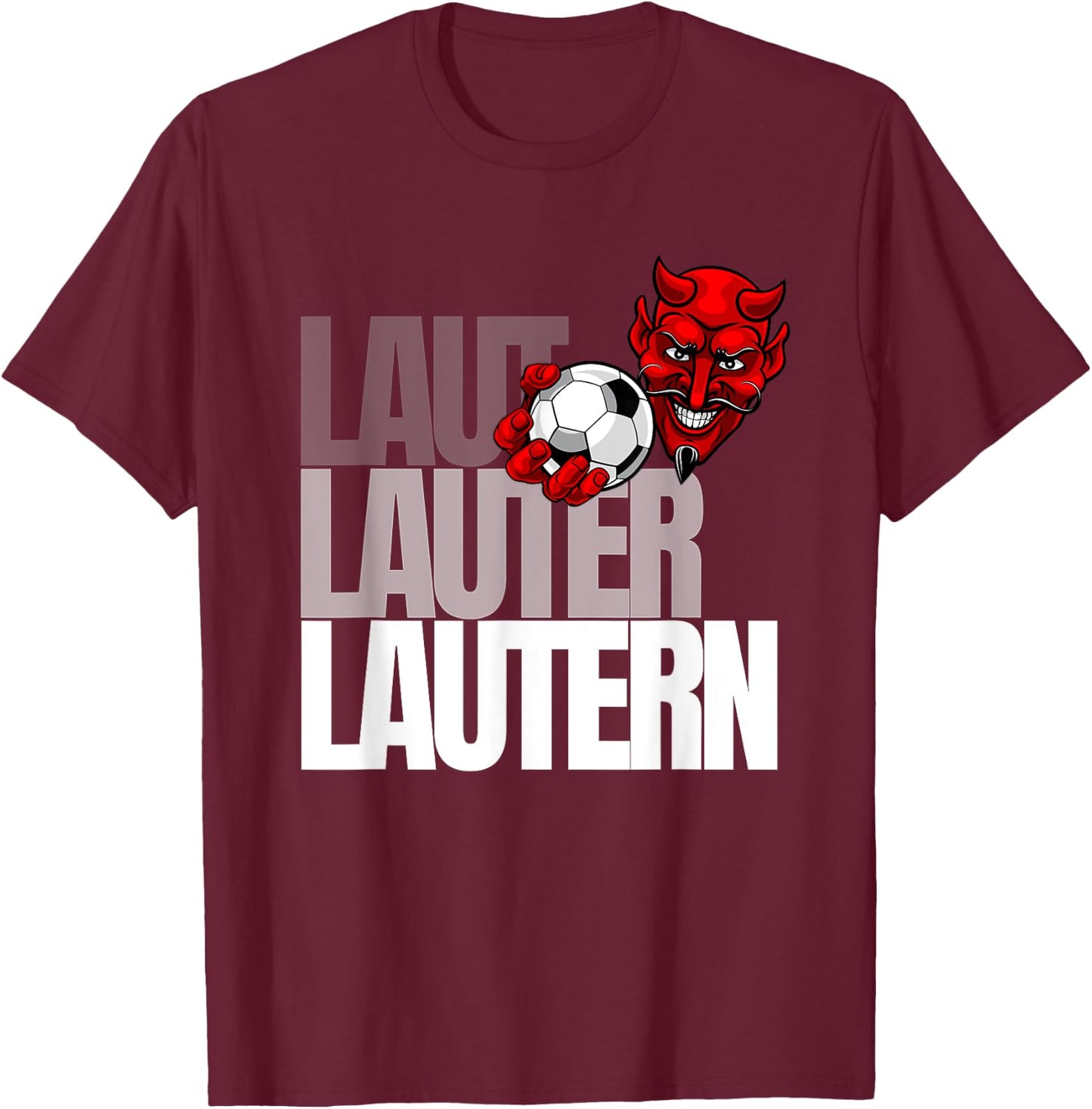 Football Lautern Verein Kaiserslautern Lautre Stadt Pfalz , black T-Shirt - T-Shirt | Maroon