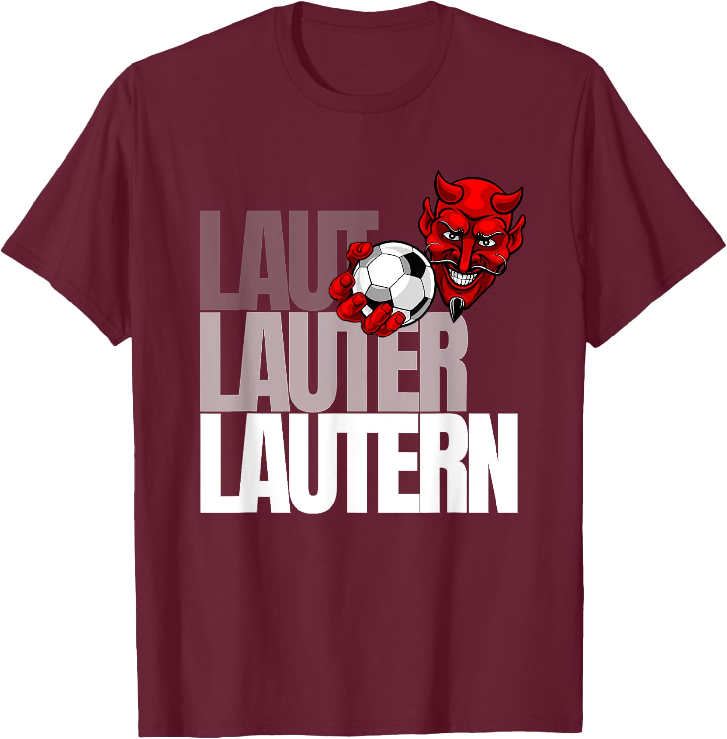Football Lautern Verein Kaiserslautern Lautre Stadt Pfalz , black T-Shirt - T-Shirt | Maroon