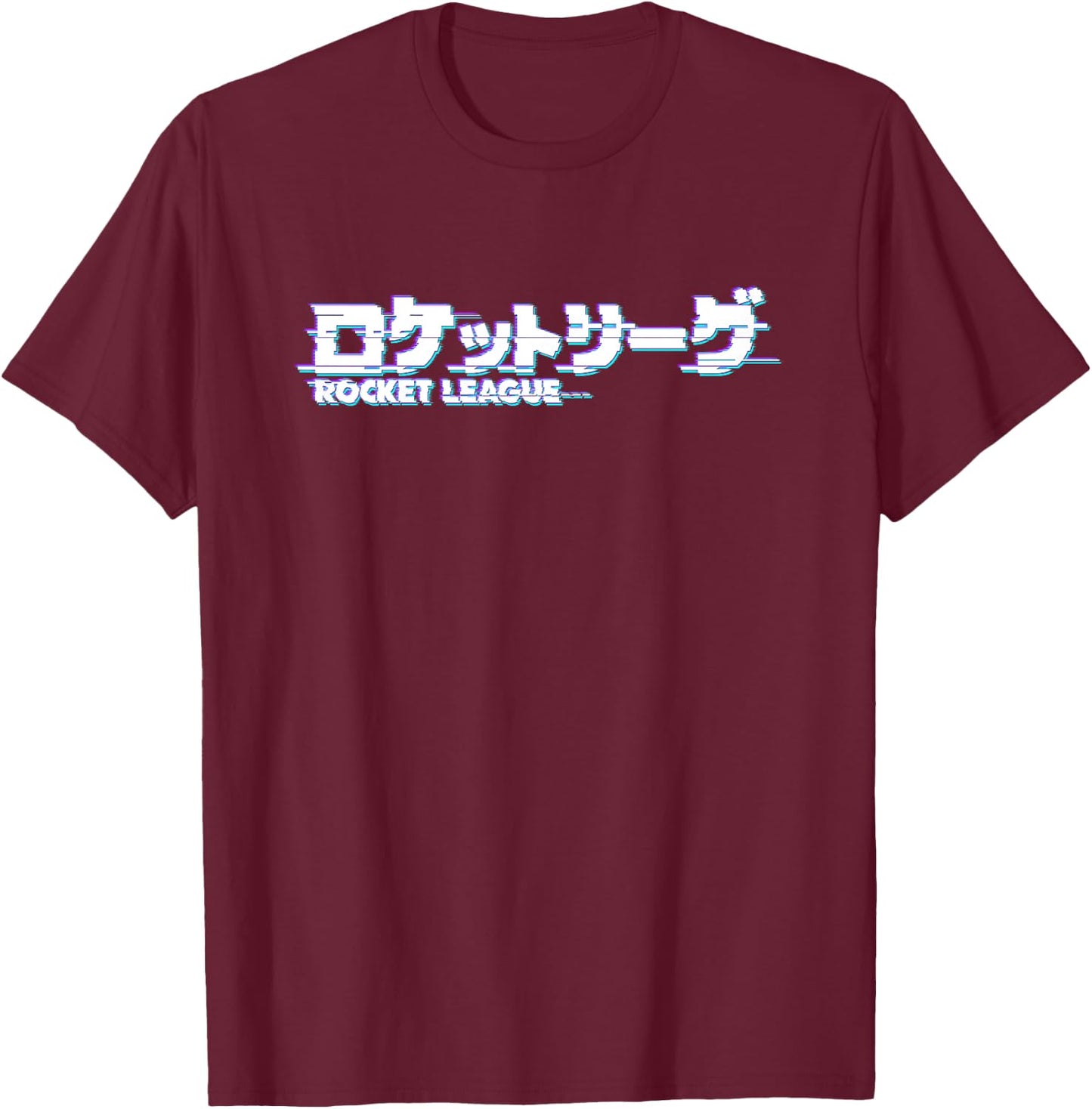 Kids Rocket League Light Tokyo Glitch Logo Kids , Black, 2 T-Shirt - T-Shirt | Maroon