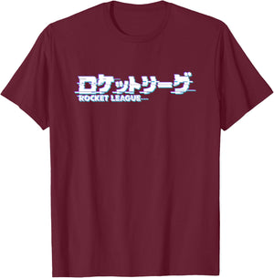 Kids Rocket League Light Tokyo Glitch Logo Kids , Black, 2 T-Shirt - T-Shirt | Maroon