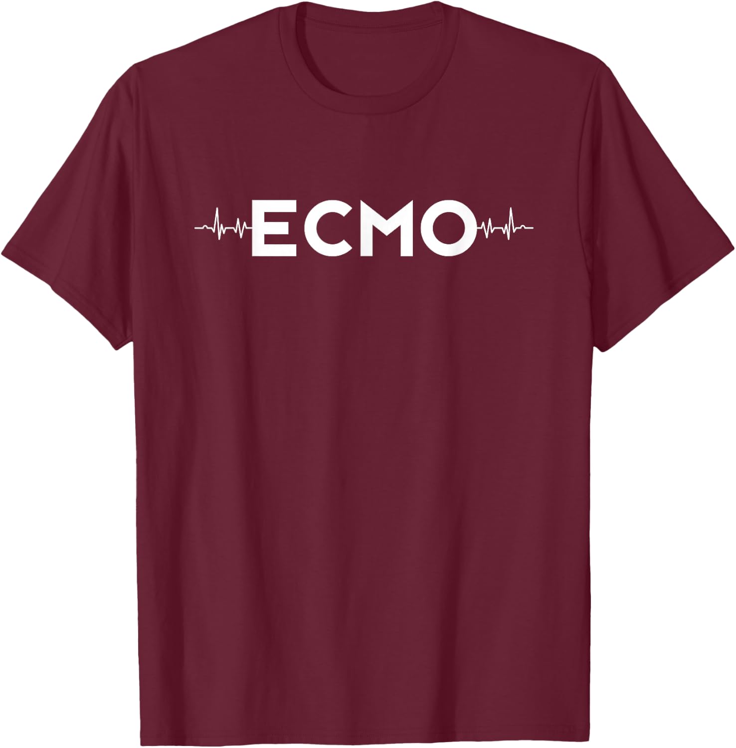 ECMO Original EKG – Perfusionist Nurse ICU Gift T-Shirt - T-Shirt | Maroon