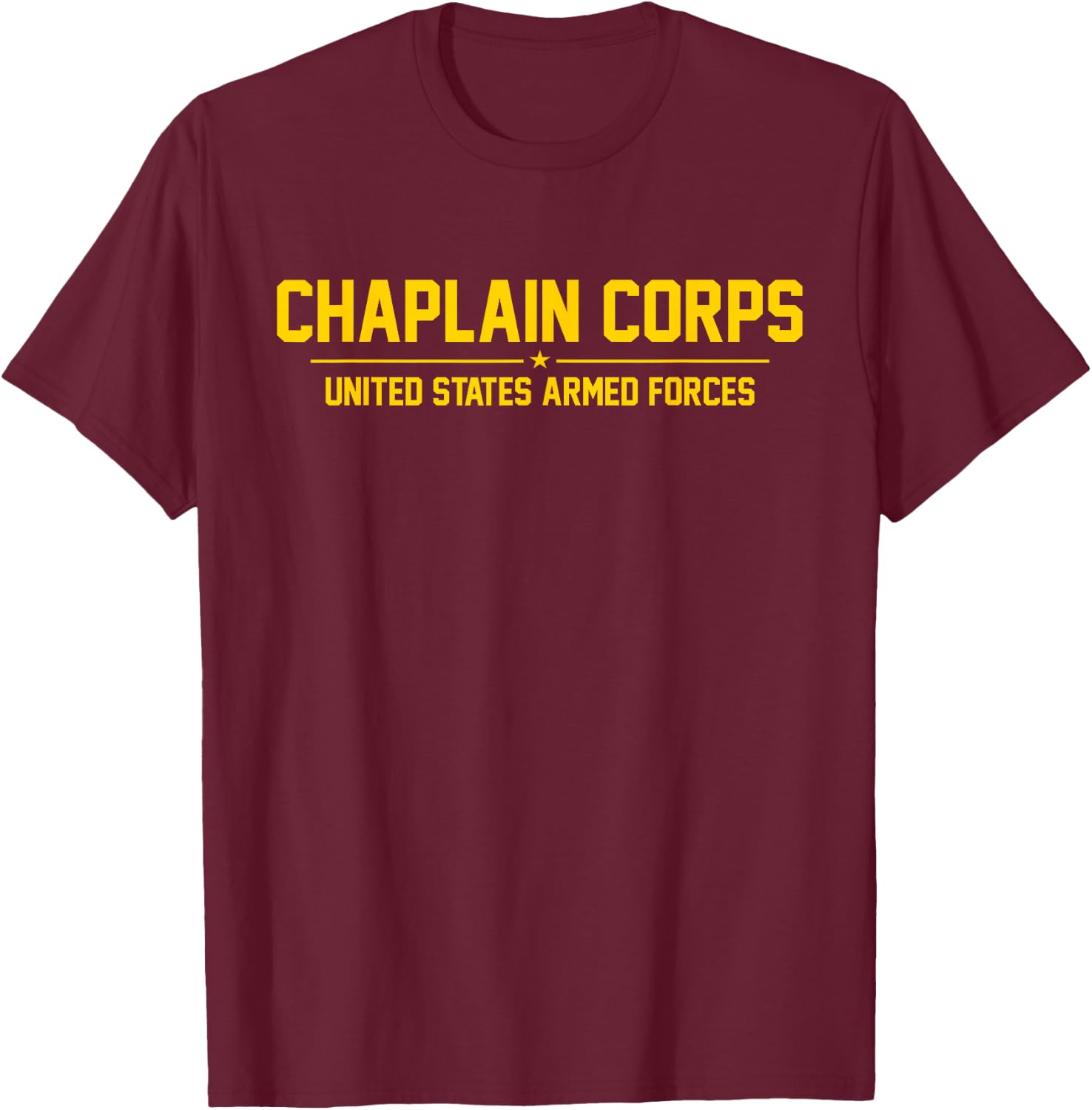 United States Army Chaplain Corps T-Shirt - T-Shirt | Maroon