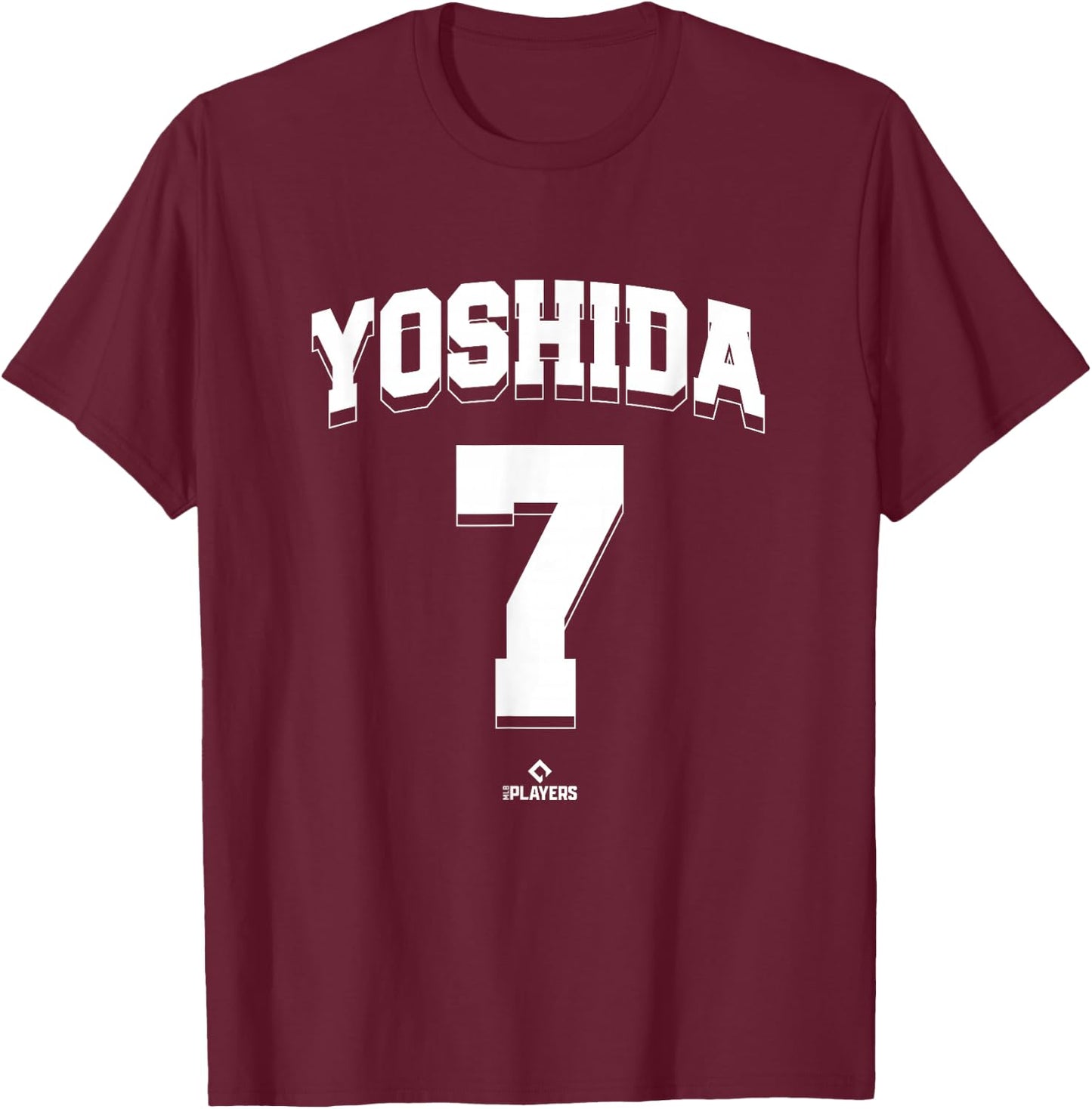 Masataka Yoshida 7 Boston MLBPA T-Shirt - T-Shirt | Maroon
